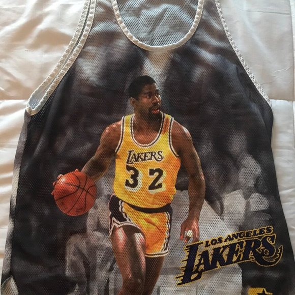 Size Large Starter Los Angeles Lakers Magic Johnson Lakers #32 Showtime Tank - Picture 3 of 6